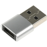 Переходник USB A (M) - USB Type-C (F), PREMIER 6-071 Silver