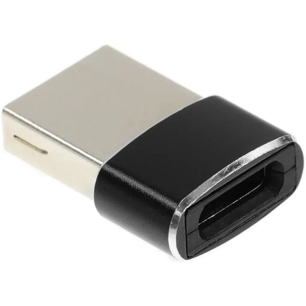 Переходник USB A (M) - USB Type-C (F), PREMIER 6-071 Black