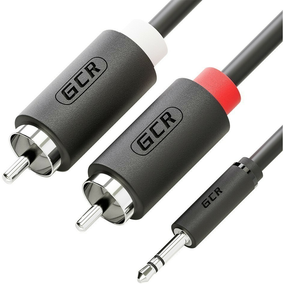 Кабель 3.5 Jack (M) - 2x RCA (M), 5м, Greenconnect GCR-51726