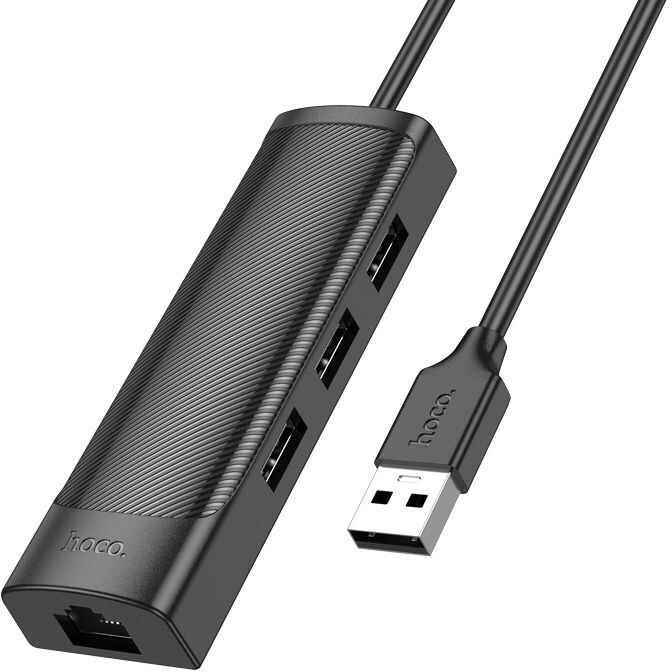 Док-станция HOCO HB42 USB-A 2.0 Easy Safety 1.2m Black