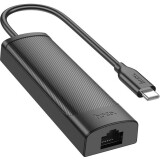 Док-станция HOCO HB42 USB-C 3.0 Easy Safety 0.2m Black