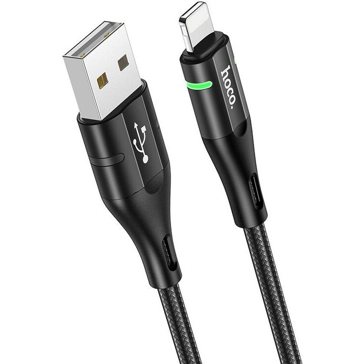 Кабель USB - USB Type-C, 1.2м, HOCO U93 Shadow Black - 6931474732170