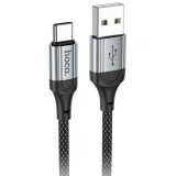 Кабель USB - USB Type-C, 1м, HOCO X102 Fresh Black (6942007608770)