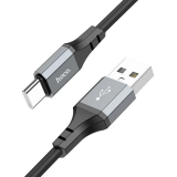 Кабель USB - USB Type-C, 1м, HOCO X86 Spear Black (6931474777980)