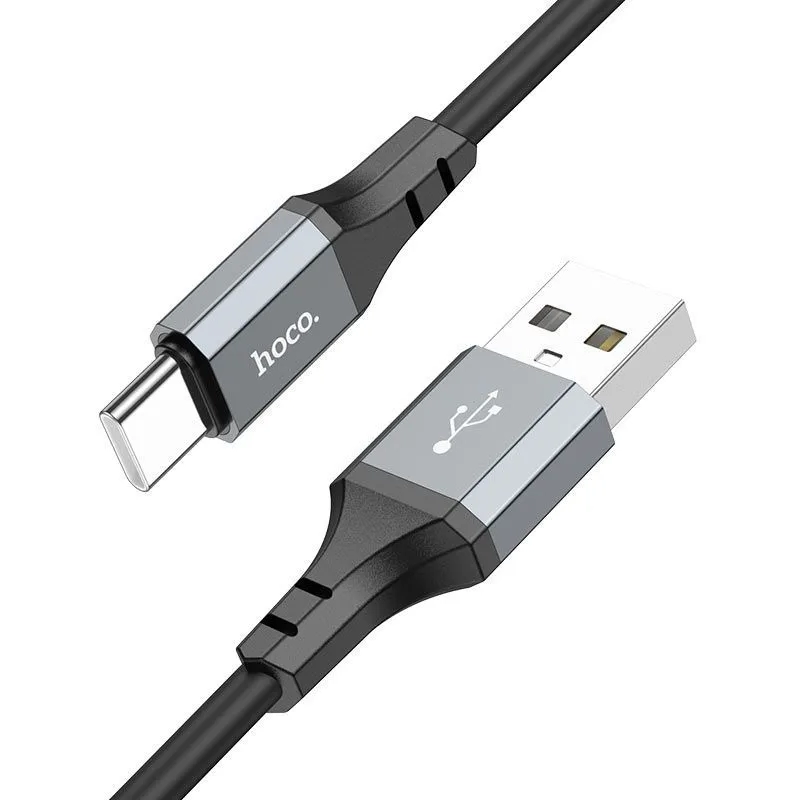 Кабель USB - USB Type-C, 1м, HOCO X86 Spear Black - 6931474777980