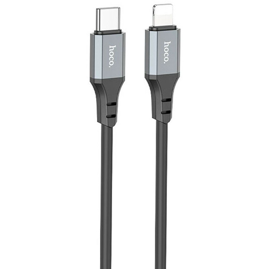 Кабель USB Type-C - Lightning, 1м, HOCO X86 Spear Black - 6931474777898