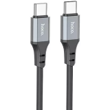 Кабель USB Type-C - USB Type-C, 1м, HOCO X86 Spear Black (6931474778017)