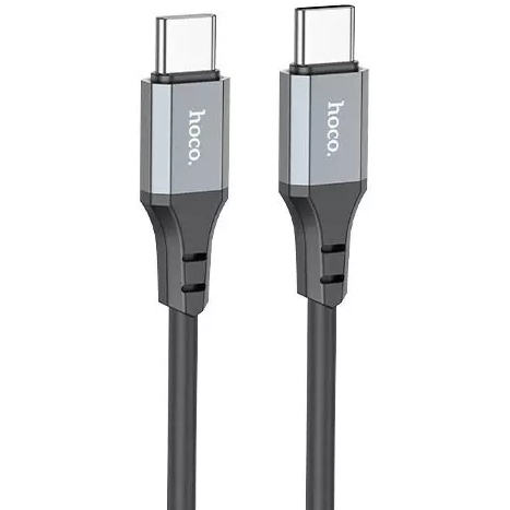 Кабель USB Type-C - USB Type-C, 1м, HOCO X86 Spear Black - 6931474778017