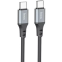 Кабель USB Type-C - USB Type-C, 1м, HOCO X86 Spear Black - 6931474778017