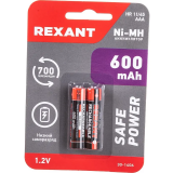 Аккумулятор Rexant 30-1406 (AAA, 600mAh, 2 шт.)