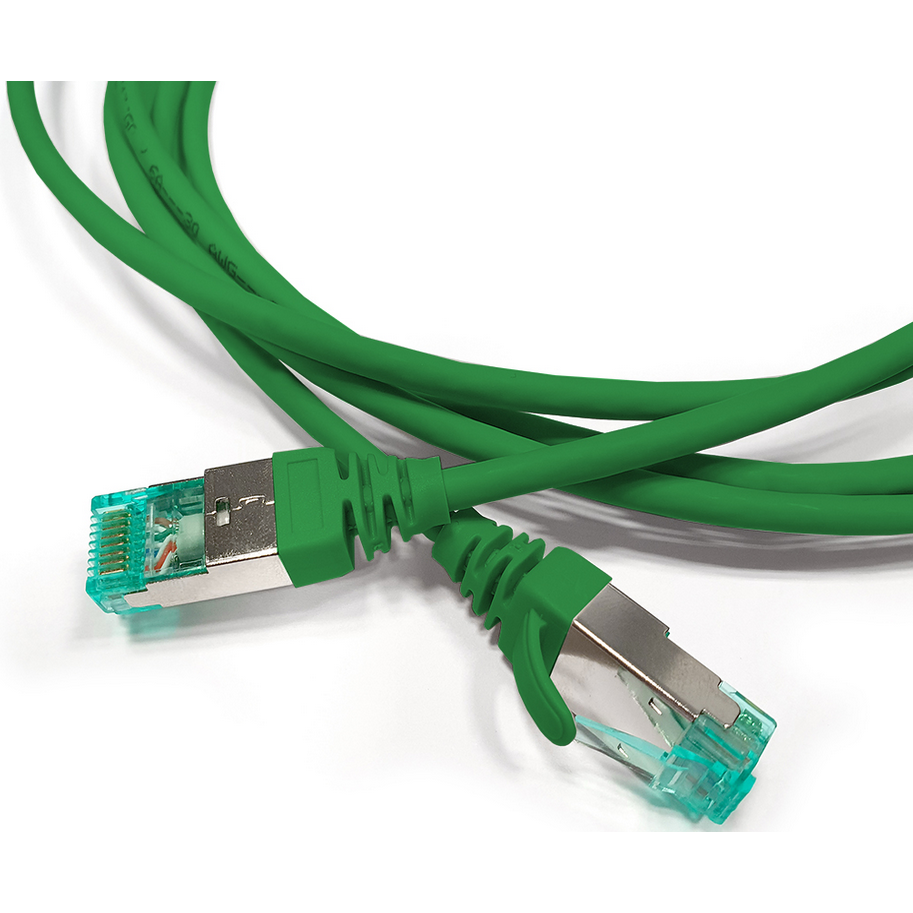 Патч-корд Hyperline PC-LPT-SFTP-RJ45-RJ45-C6a-1.5M-LSZH-GN, 1.5м