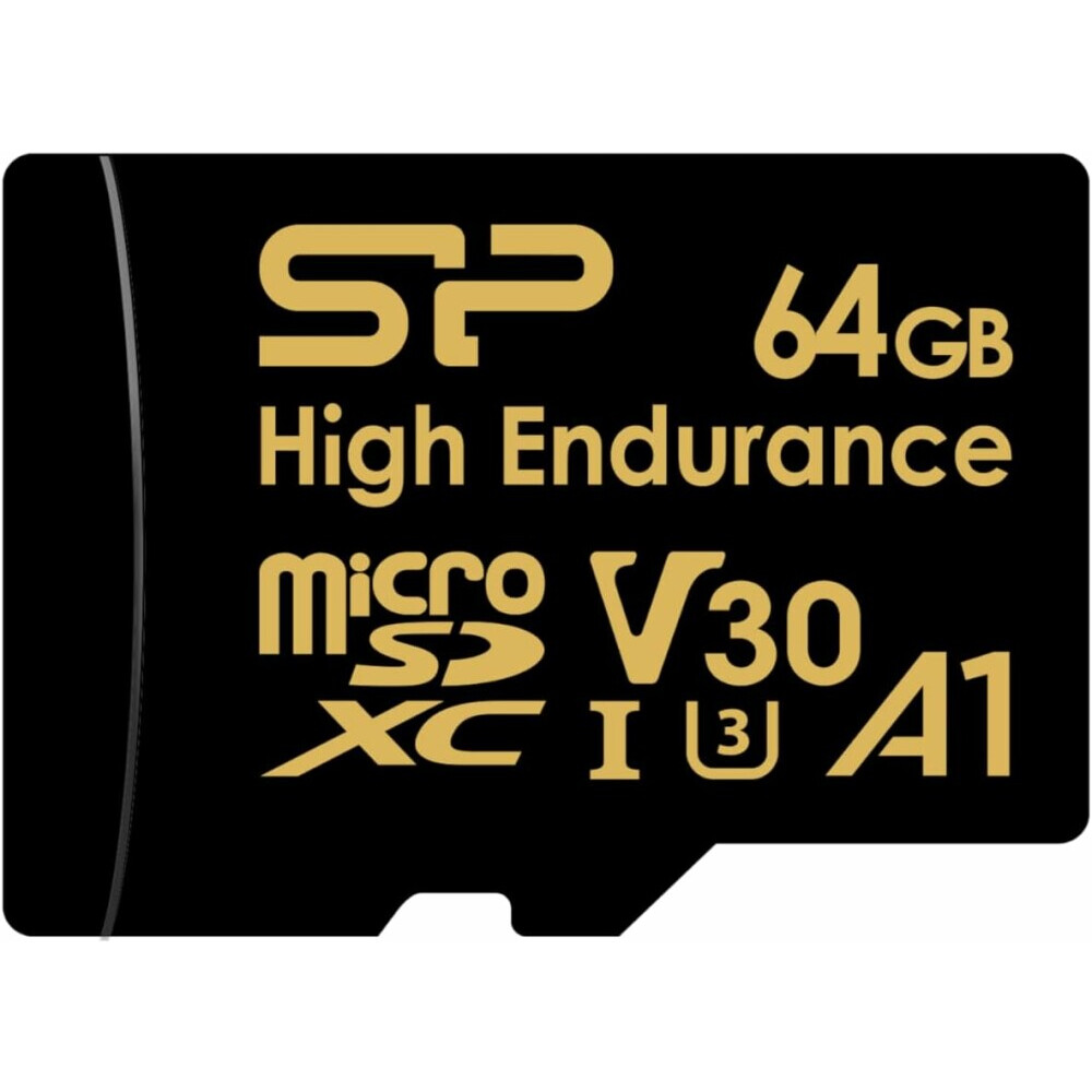 Карта памяти 64Gb MicroSD Silicon Power Golden High Endurance + SD адаптер (SP064GBSTXDV3V1HSP)