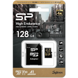 Карта памяти 128Gb MicroSD Silicon Power Golden High Endurance + SD адаптер (SP128GBSTXDV3V1HSP)