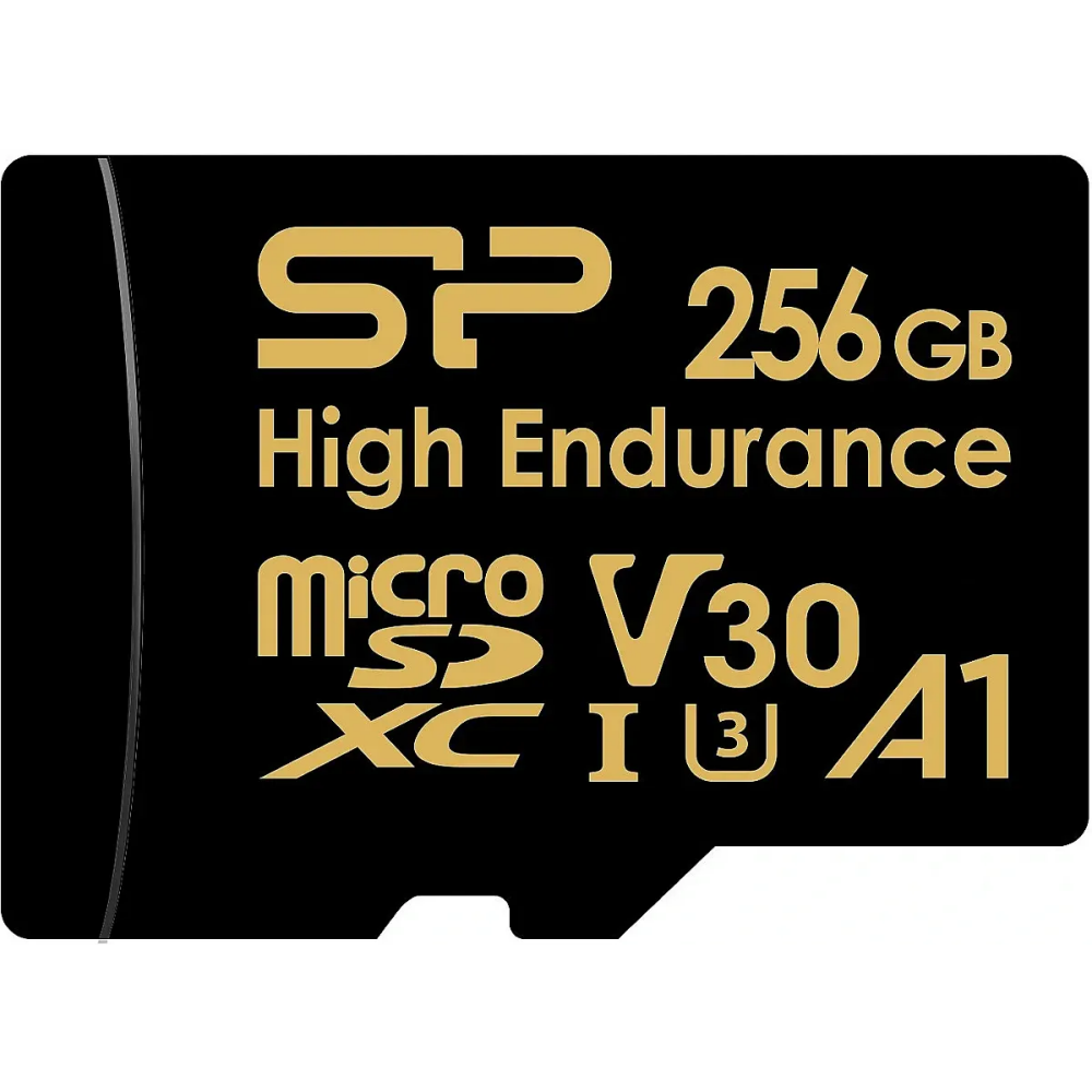 Карта памяти 256Gb MicroSD Silicon Power Golden High Endurance + SD адаптер (SP256GBSTXDV3V1HSP)