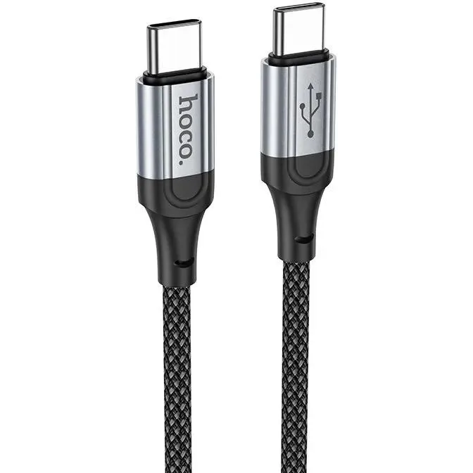 Кабель USB Type-C - USB Type-C, 1.2м, HOCO X102 Fresh Black - 6942007608787