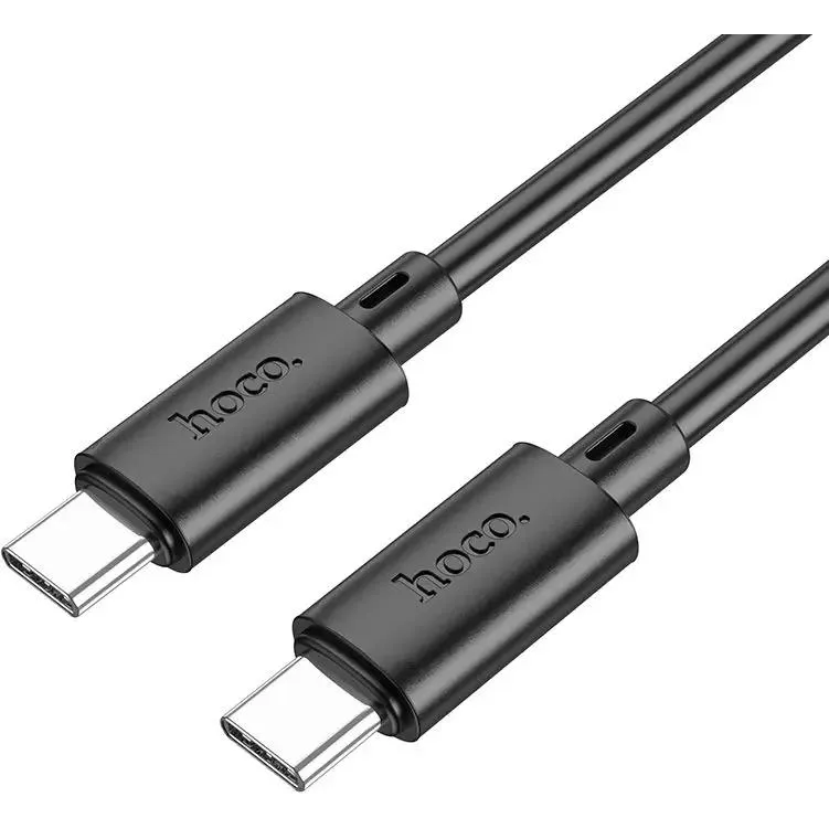 Кабель USB Type-C - USB Type-C, 1м, HOCO X88 Gratified Black - 6931474783363