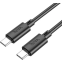 Кабель USB Type-C - USB Type-C, 1м, HOCO X88 Gratified Black - 6931474783363