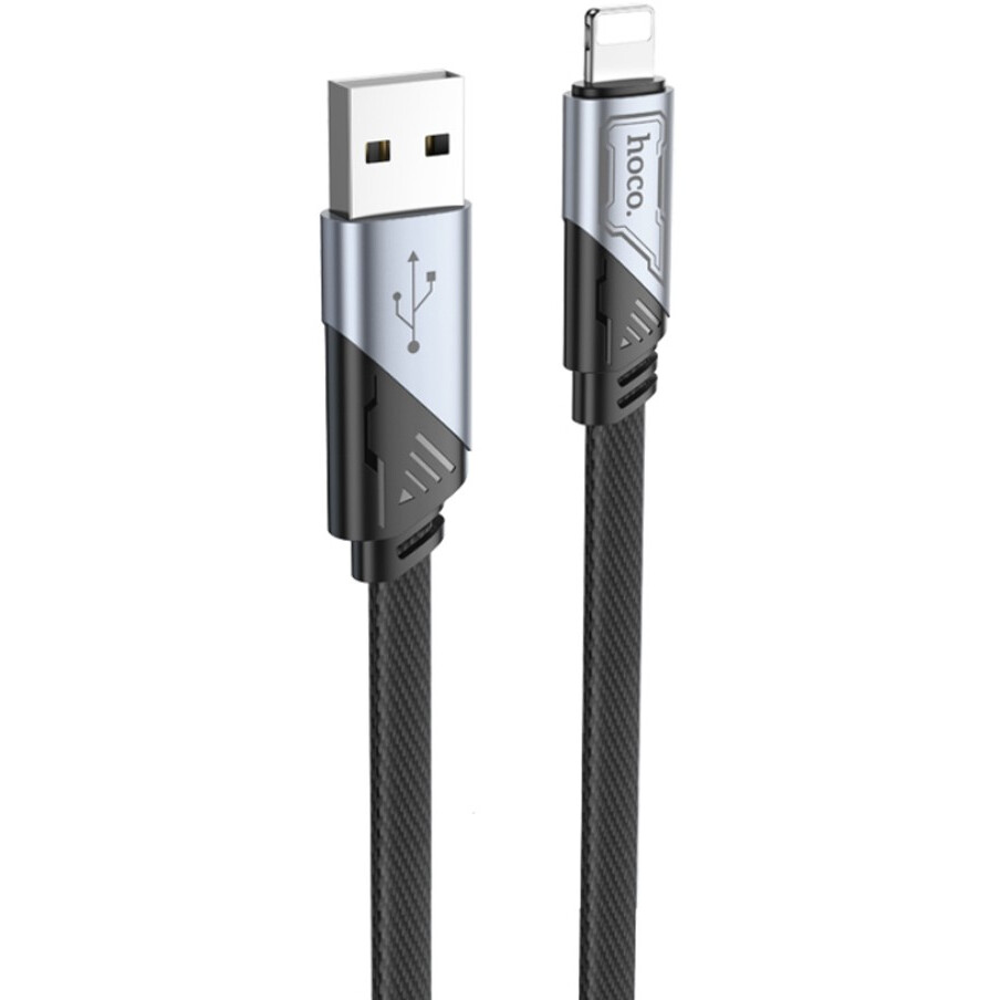 Кабель USB - Lightning, 1.2м, HOCO U119 Machine Black - 6942007604987