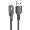 Кабель USB - Lightning, 1.2м, HOCO U120 Transparent Explore Black - 6942007605083