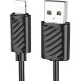 Кабель USB - Lightning, 1м, HOCO X88 Gratified Black (6931474783301)