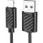 Кабель USB - Lightning, 1м, HOCO X88 Gratified Black - 6931474783301