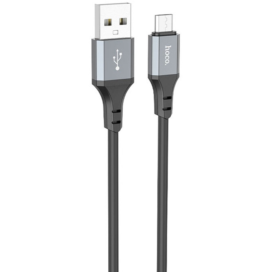 Кабель USB A (M) - microUSB B (M), 1м, HOCO X86 Spear Black - 6931474777959