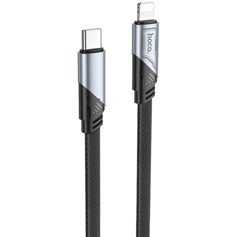 Кабель USB Type-C - Lightning, 1.2м, HOCO U119 Machine Black - 6942007604963