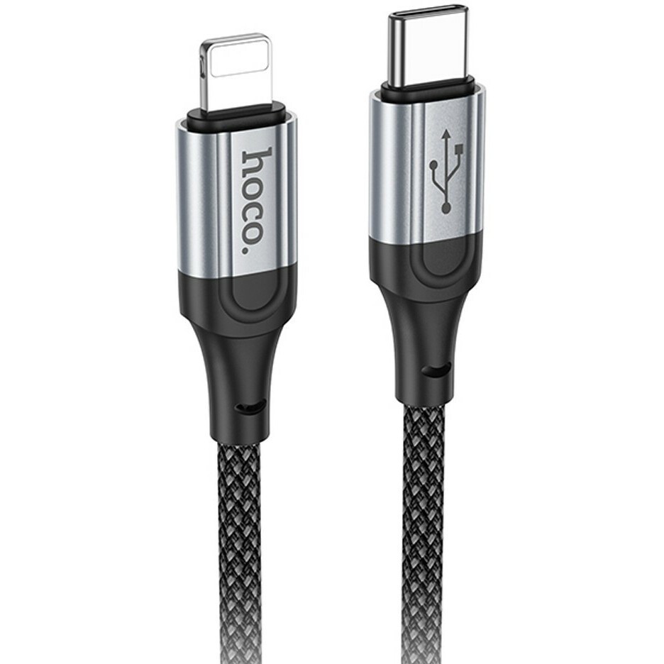 Кабель USB Type-C - Lightning, 1м, HOCO X102 Fresh Black - 6942007608749