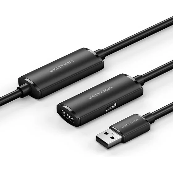 Кабель удлинительный USB A (M) - USB A (F), 20м, Vention CBKBQ