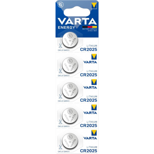 Батарейка Varta (CR2025, 5 шт.) - 4008496034581