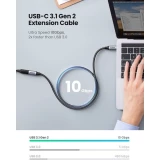 Кабель удлинительный USB Type-C - USB Type-C (F), 0.5м, UGREEN US372 Black (80810)