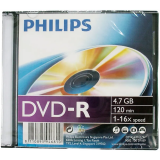 Диск DVD-R Philips 4.7Gb 16x Slim Case (1 шт.) (DM4S6S01F/97)