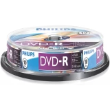 Диск DVD-R Philips 4.7Gb 16x Cake Box (10 шт.) (DM4S6B10F/97)