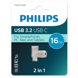 USB Flash накопитель 16Gb Philips 2-in-1 (FM16FD145B) (FM16FD145B/97)