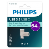 USB Flash накопитель 64Gb Philips 2-in-1 (FM64FD145B) (FM64FD145B/97)