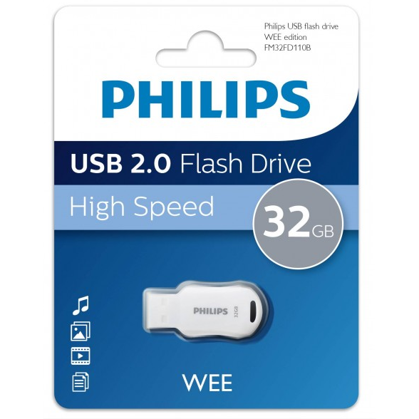 USB Flash накопитель 32Gb Philips WEE 2.0 (FM32FD110B) - FM32FD110B/97