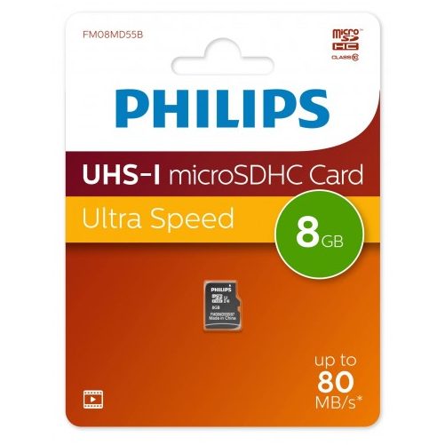 Карта памяти 8Gb MicroSD Philips (FM08MD55B) - FM08MD55B/97