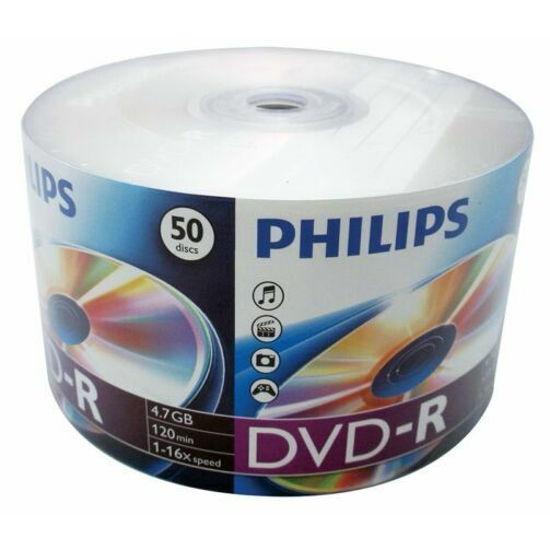 Диск DVD-R Philips 4.7Gb 16x Pack Wrap (50 шт.) - DM4S6U50F/97