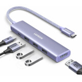 Док-станция UGREEN Revodok Stilvolle Serie 5-IN-1 USB-C Hub Creamy Purple (35582)