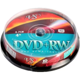 Диск DVD+RW VS 4.7Gb 4x Cake Box (10шт) (VSDVDPRWCB1001)