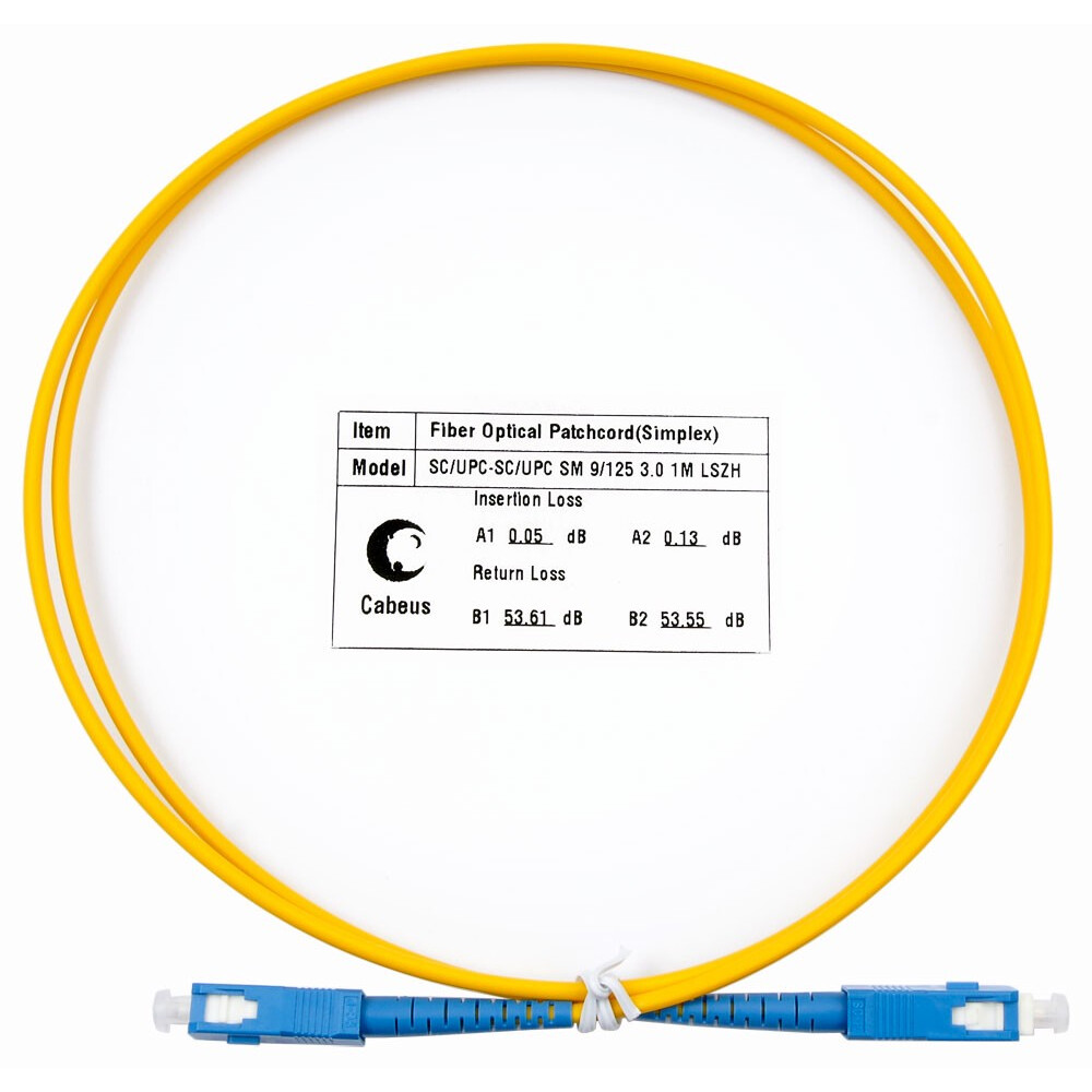 Патч-корд Cabeus FOP(s)-9-SC-SC-1m, 1м