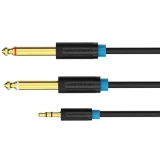 Разветвитель 3.5 Jack (M) - 2x 6.3 Jack (M), 1м, Vention BACBF