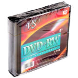 Диск DVD+RW VS 4.7Gb, 4x Slim Case (5 шт.) (VSDVDPRWSL501)