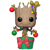 Фигурка Funko POP! Bobble Marvel Holiday Groot with Lights & Ornaments (33982)