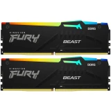 Оперативная память 16Gb DDR5 6000MHz Kingston Fury Beast Black RGB (KF560C30BBAK2-16) (2x8Gb KIT)