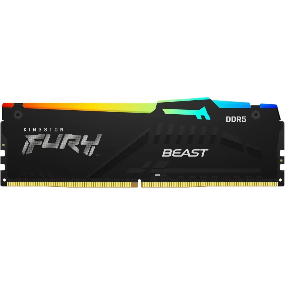 Оперативная память 32Gb DDR5 6000MHz Kingston Fury Beast Black RGB (KF560C30BBEA-32)