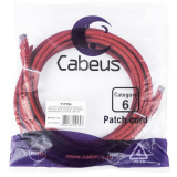 Патч-корд Cabeus PC-UTP-RJ45-Cat.6-5m-RD-LSZH, 5м