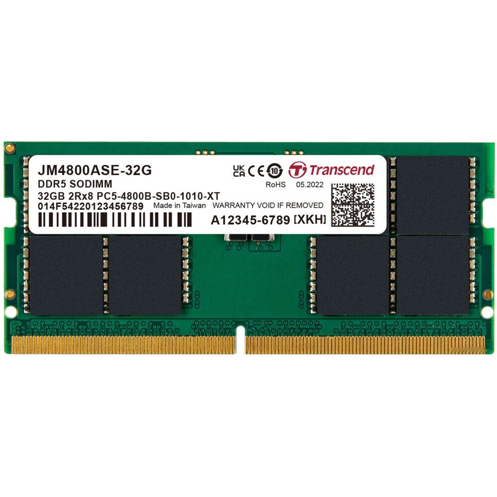 Оперативная память 32Gb DDR5 48000MHz Transcend SO-DIMM (JM4800ASE-32G)