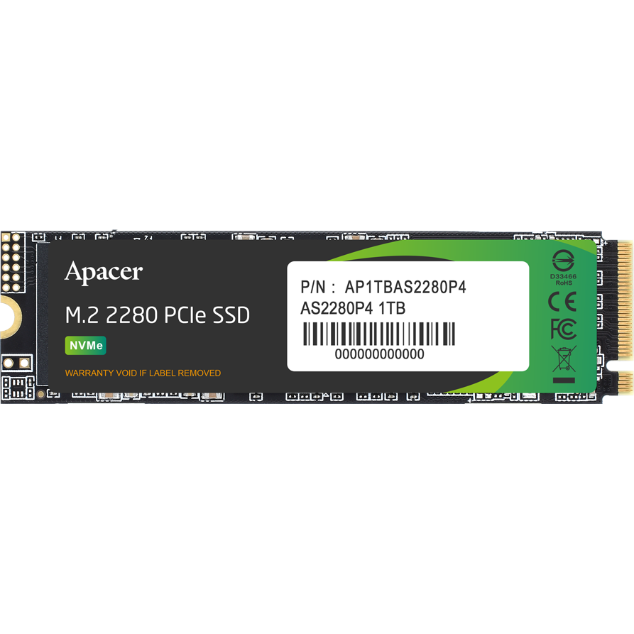 Накопитель SSD 1Tb Apacer AS2280P4 (AP1TBAS2280P4) OEM