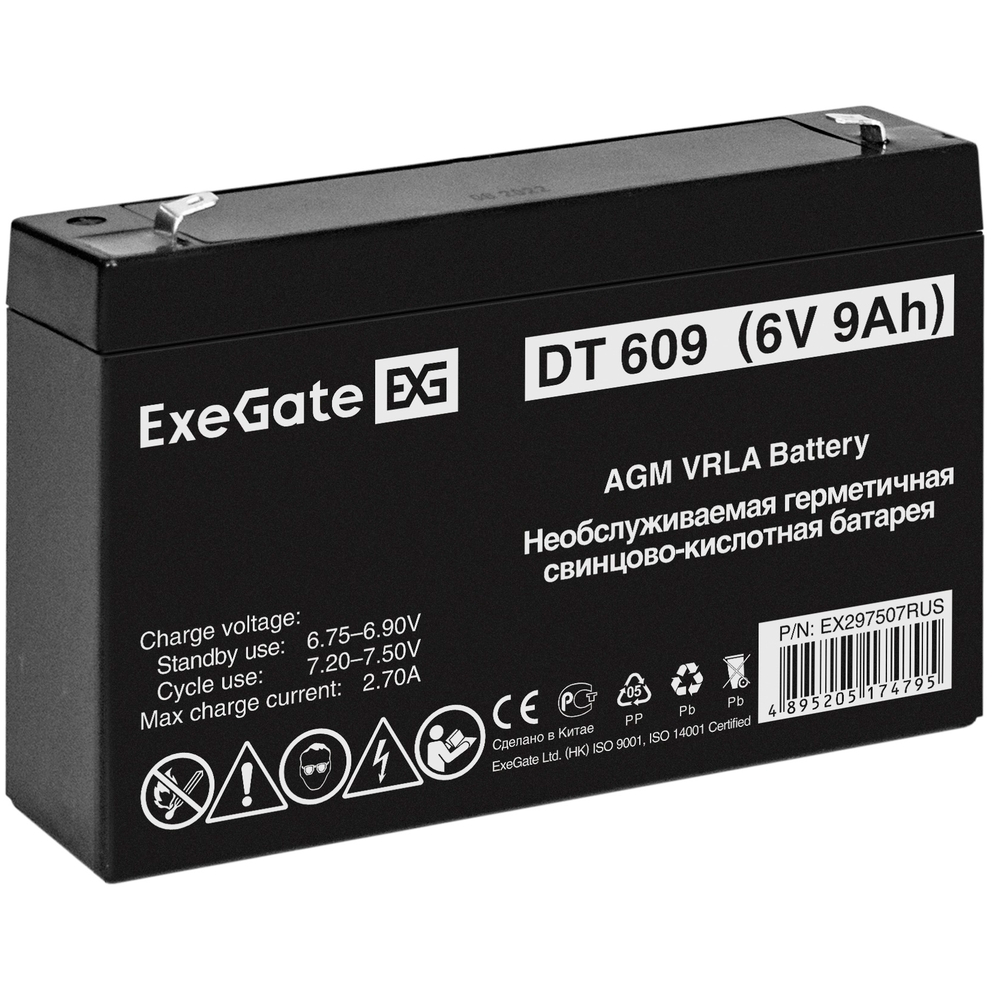 Аккумуляторная батарея ExeGate DT 609 F2 - EX297507RUS